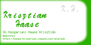 krisztian haase business card